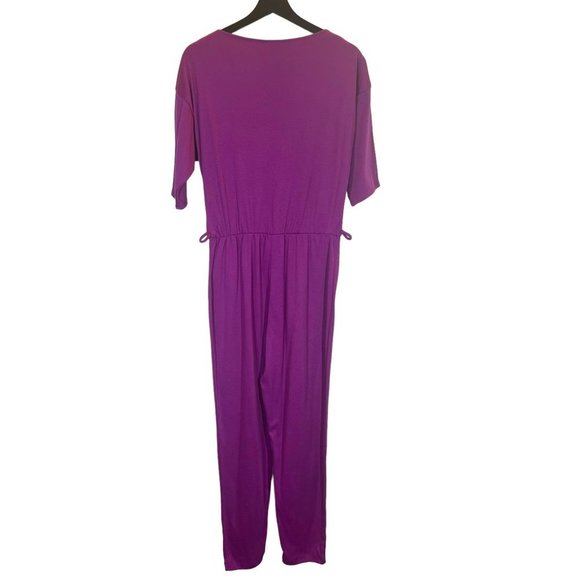 Vintage 90s Purple Half Sleeve Jumpsuit Medium - Picture 3 of 10